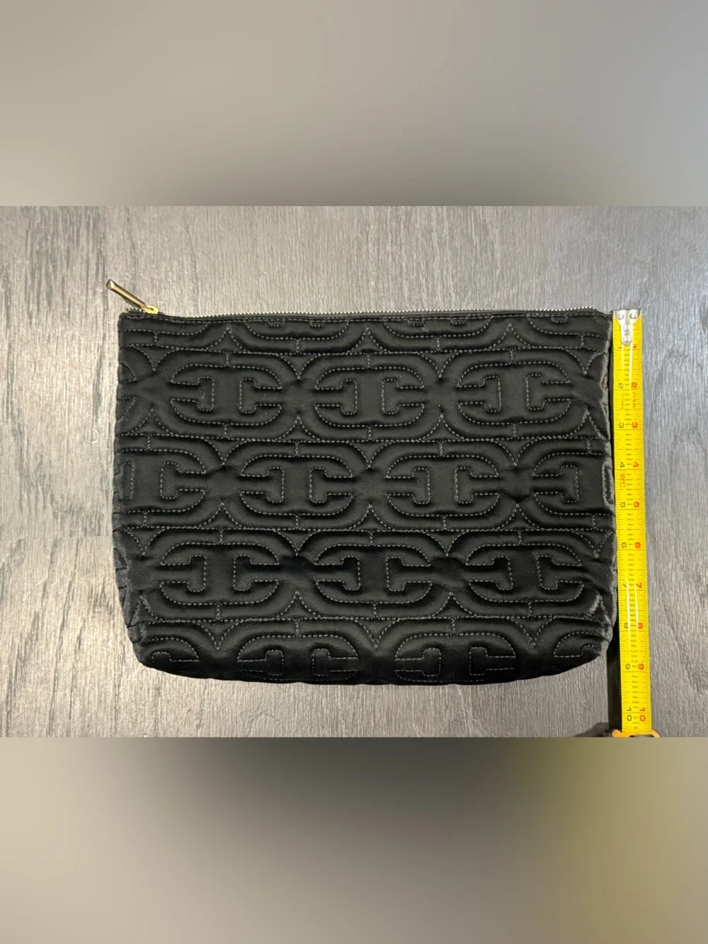 Sam Edelman Ethyl Black Quilted Toiletry Cosmetic Pouch